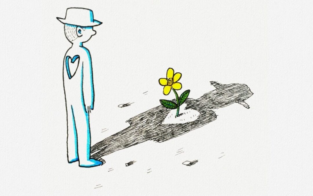 Representación de una persona que tiene sensación interna de vacío